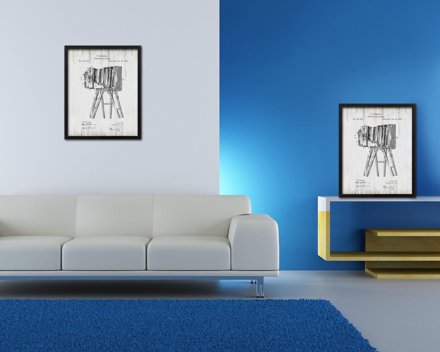 Photographic Camera Vintage Patent Artwork Black Frame Print Wall Art Decor Gifts