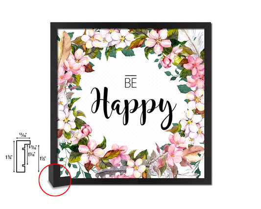 Be Happy Bible Quote Framed Print Home Decor Wall Art Gifts