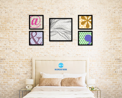 Abstract Black  Artwork Wood Frame Gifts Modern Wall Decor Art Prints