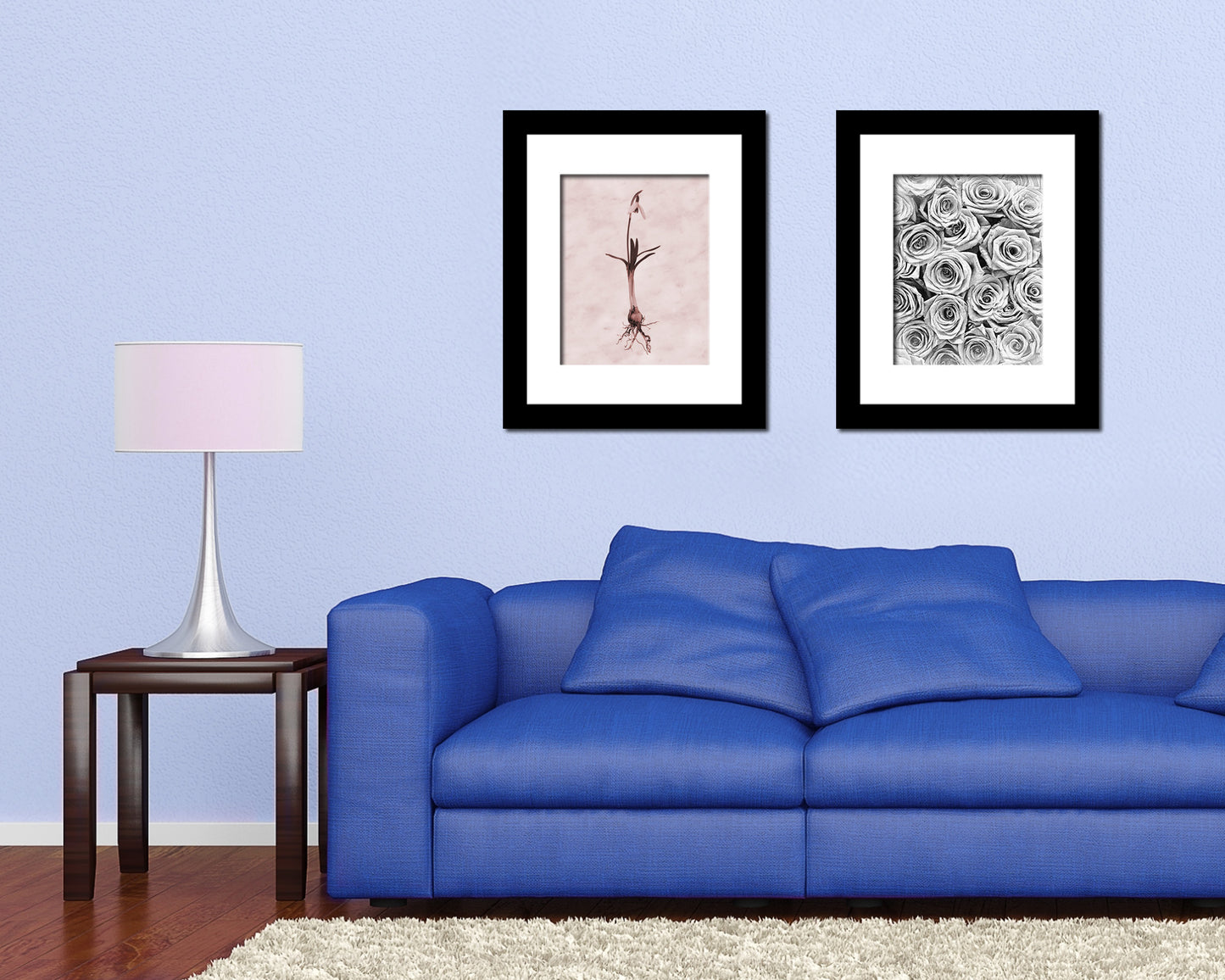 Snowdrop Galanthus Nivalis Sepia Plants Art Wood Framed Print Wall Decor Gifts