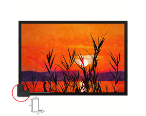 Sunset, Sea Artwork Painting Print Art Frame Home Wall Decor Gifts