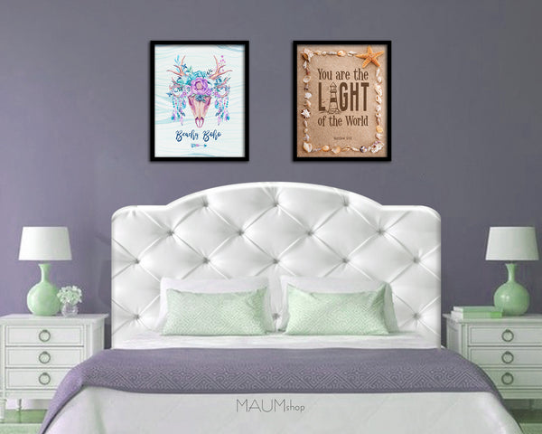 You Are the Light of The World, Matthew 5:14 Bible Verse Scripture Frame Print