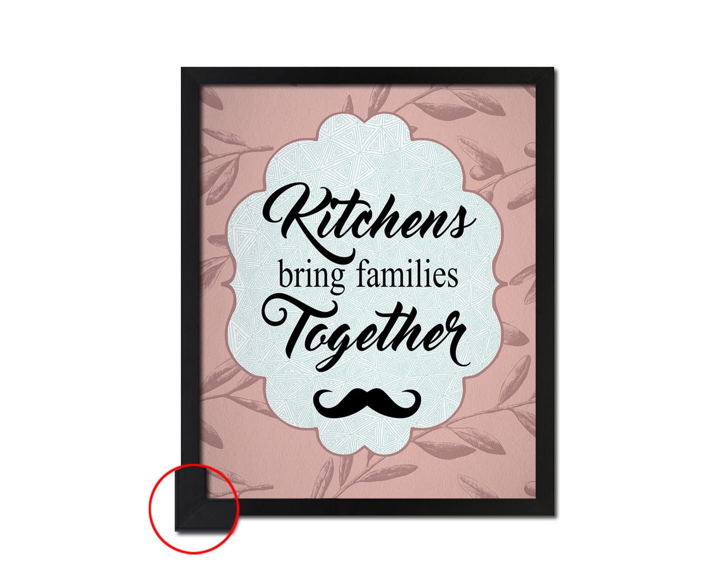 Kitchens bring families together Quote Framed Print Wall Decor Art Gifts