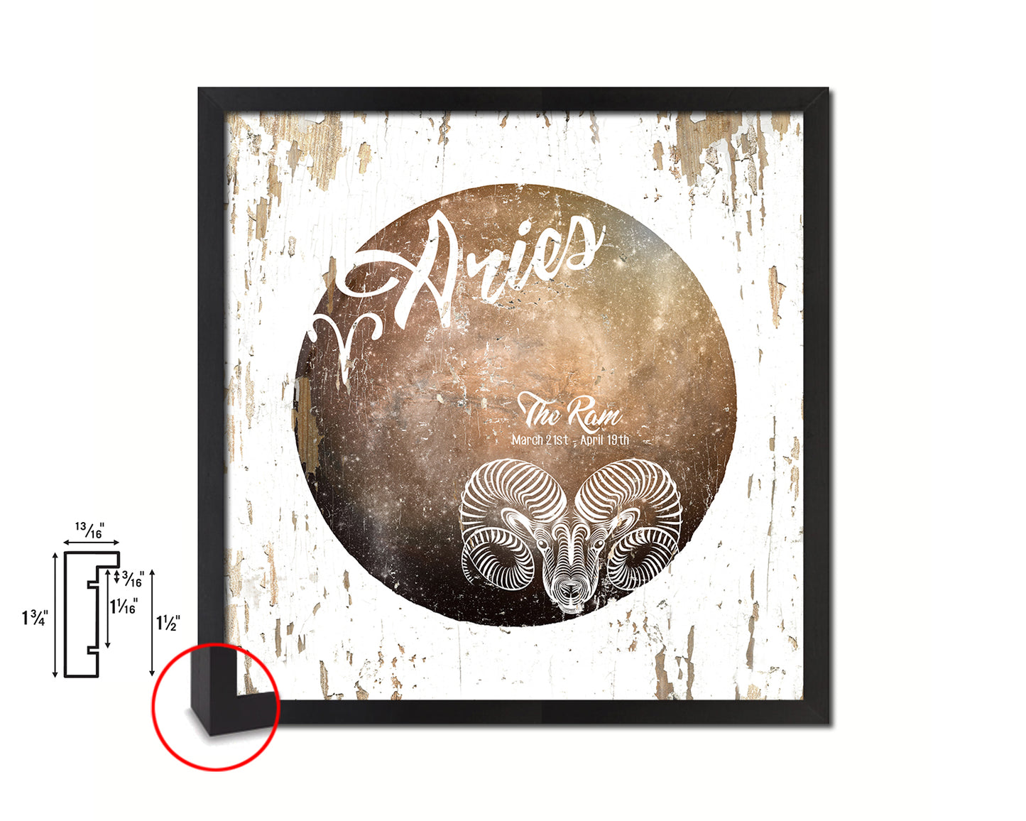 Aries Astrology Prediction Yearly Horoscope Wood Framed Print Wall Art Decor Gifts