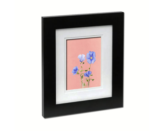 Flax Colorful Plants Art Wood Framed Print Wall Decor Gifts