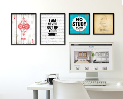 I am never out of your sight Psalm 13:3 Quote Framed Print Home Decor Wall Art Gifts