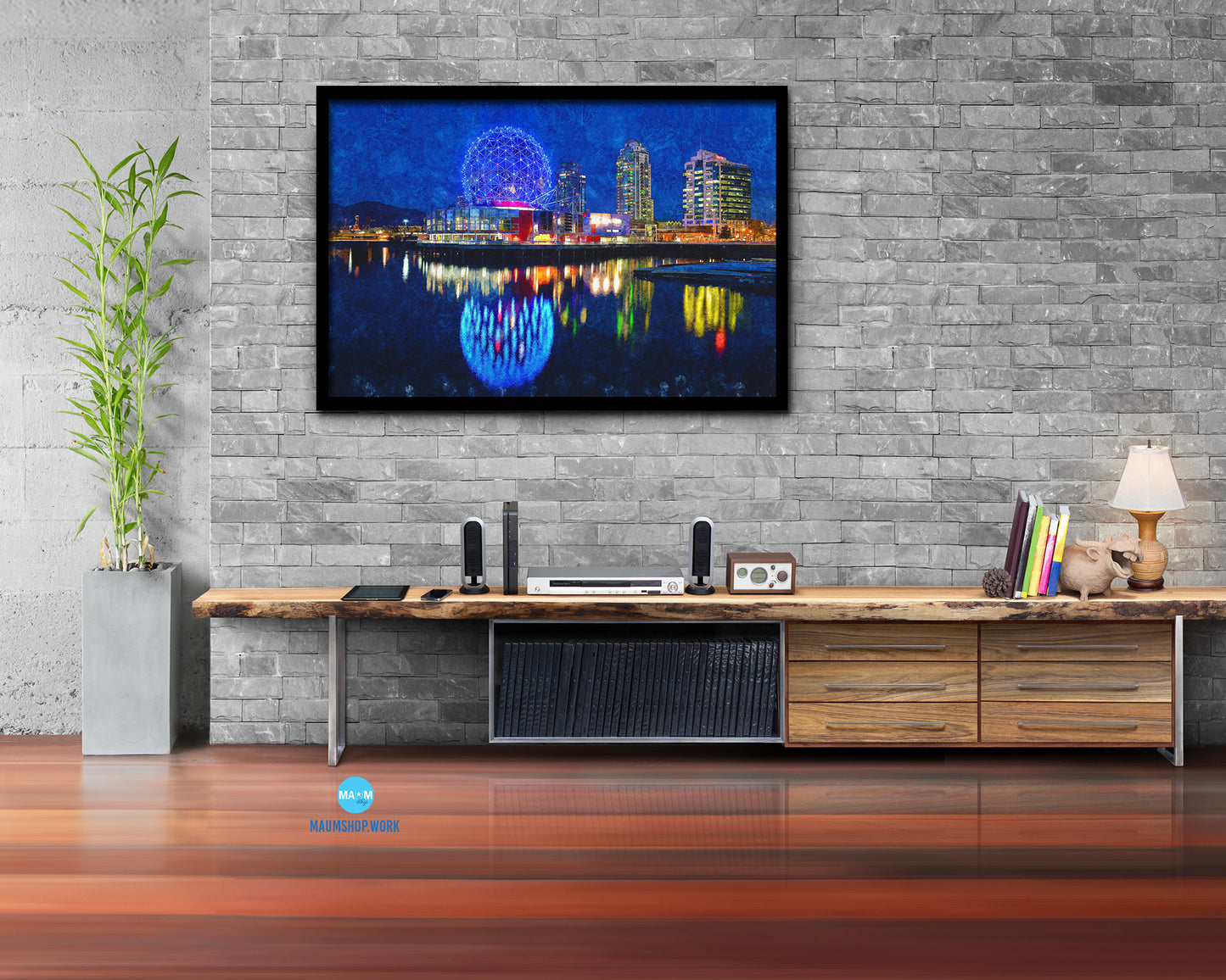 Vancouver Night, British Columbia, North America, Canada, Landmark