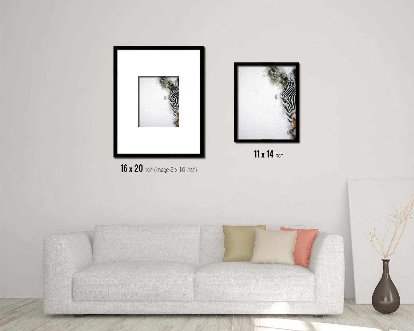 Zebra Animal Painting Print Framed Art Home Wall Decor Gifts