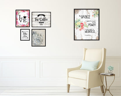 My Grace is sufficient for your for my Power Quote Framed Print Home Decor Wall Art Gifts