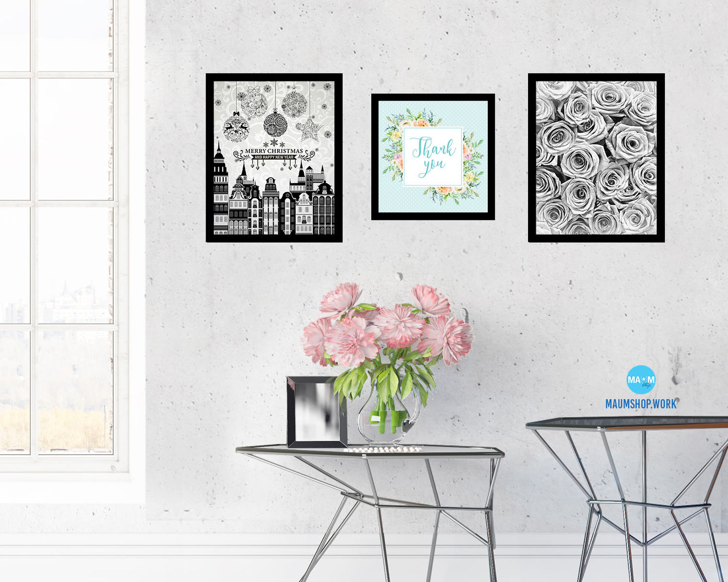 Thank you Quote Framed Print Home Decor Wall Art Gifts