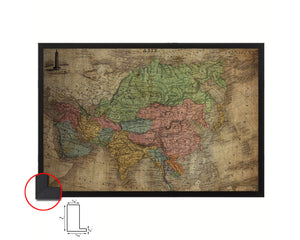 Asia 1875 Vintage Map Framed Print Art Wall Decor Gifts