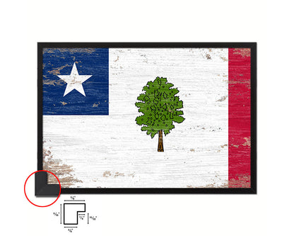 Magnolia City Mississippi State Shabby Chic Flag Framed Prints Decor Wall Art Gifts