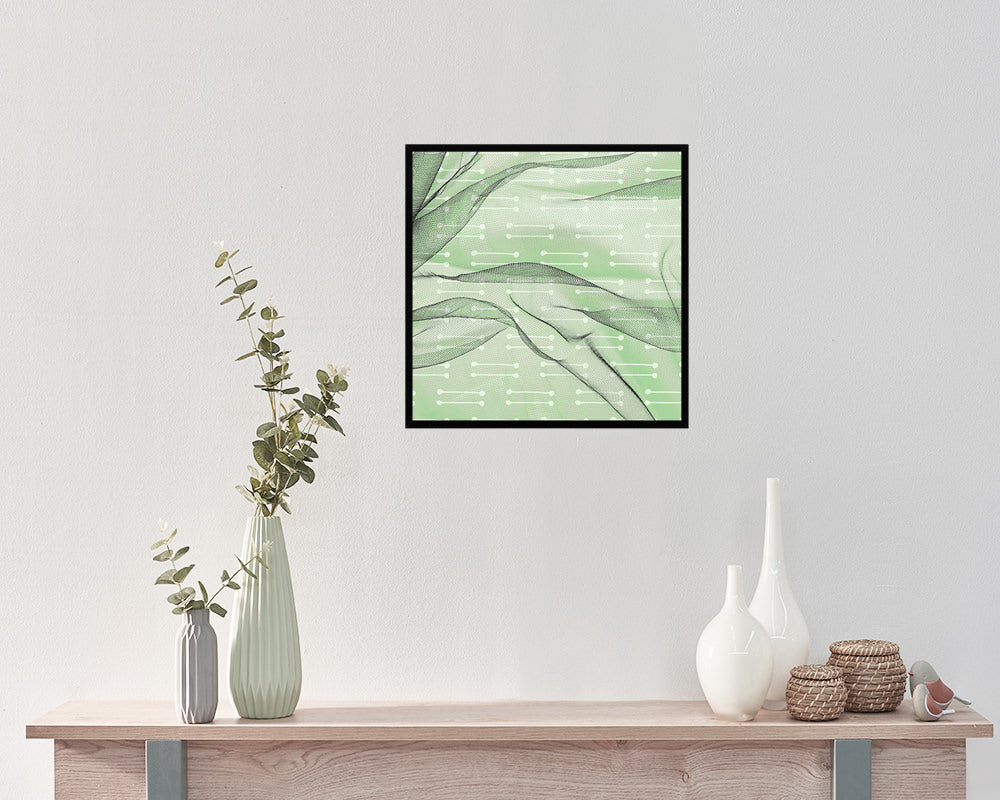 Abstract Green Artwork Wood Frame Gifts Modern Wall Decor Art Prints