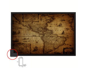 America 1690 Vintage Map Framed Print Art Wall Decor Gifts