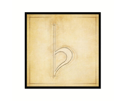 Flat Vintage Musical Symbol Framed Print Orchestra Teacher Gifts Home Wall Decor