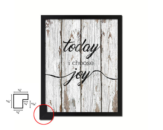 Today I choose joy Quote Framed Print Home Decor Wall Art Gifts