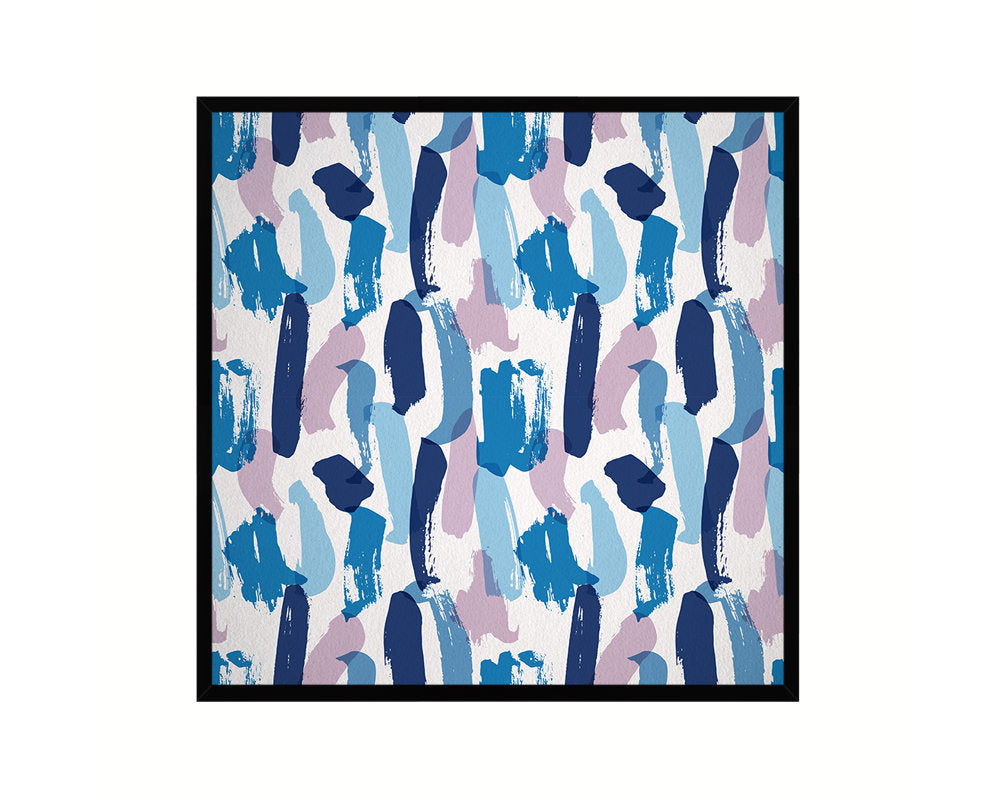Abstract Blue Artwork Wood Frame Gifts Modern Wall Decor Art Prints