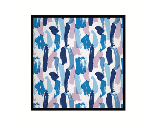 Abstract Blue Artwork Wood Frame Gifts Modern Wall Decor Art Prints