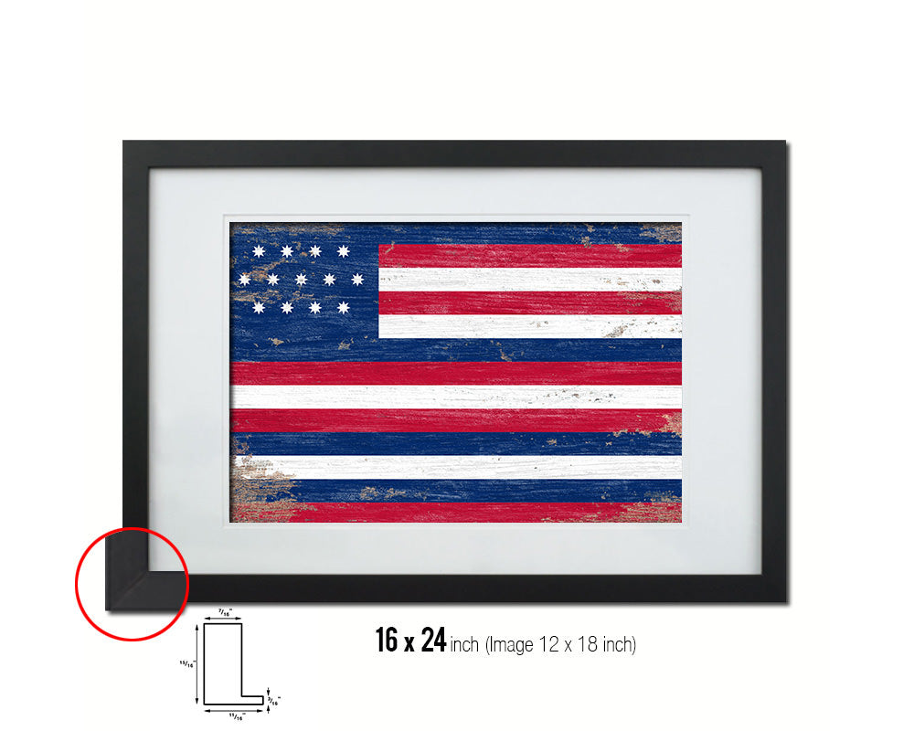 Serapis Hostoryic Shabby Chic Military Flag Framed Print Decor Wall Art Gifts