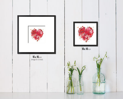 Heart Red Punctuation Symbol Framed Print Home Decor Wall Art English Teacher Gifts