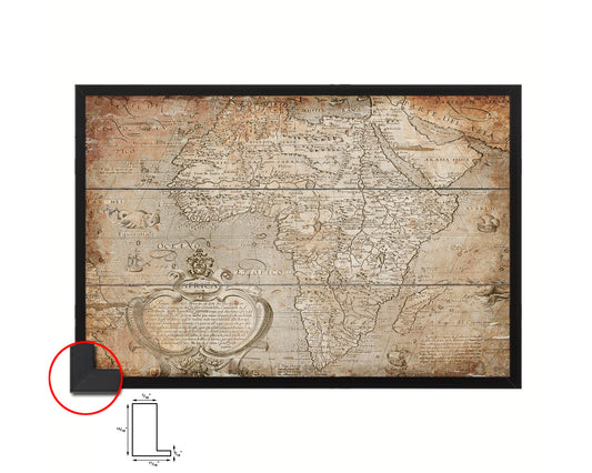 Africa Arnoldo di Arnoldi Italy Circa 1600 Antique Map Framed Print Art Wall Decor Gifts