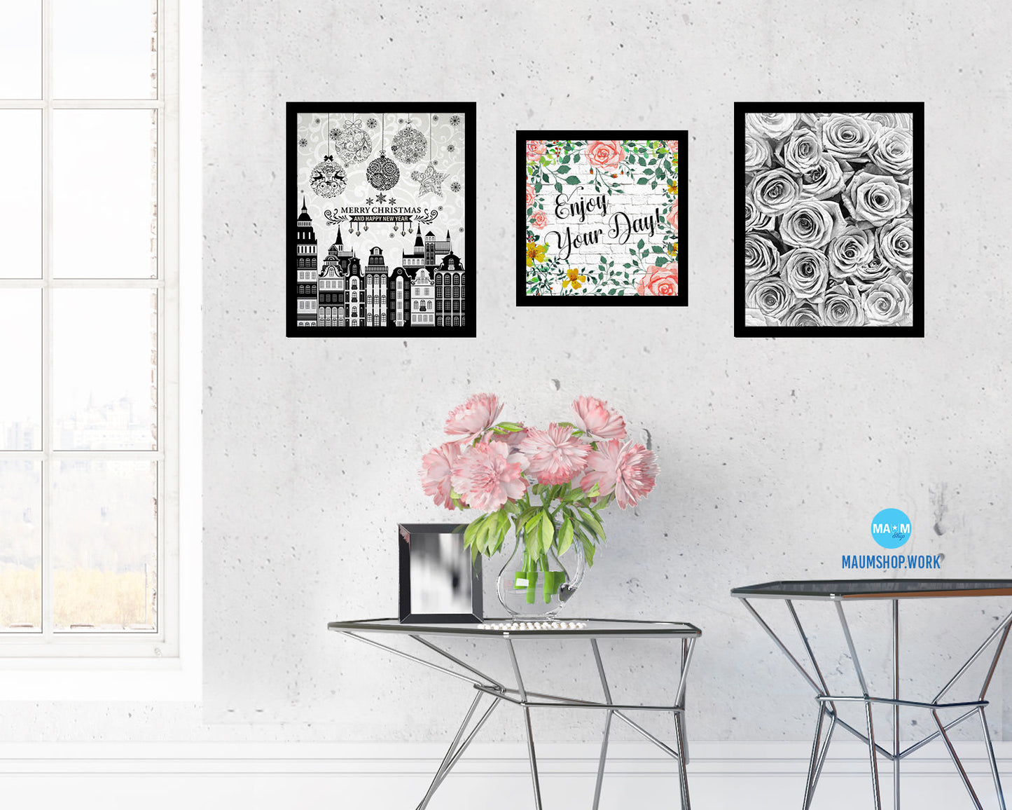 Enjoy your day Quote Framed Print Home Decor Wall Art Gifts