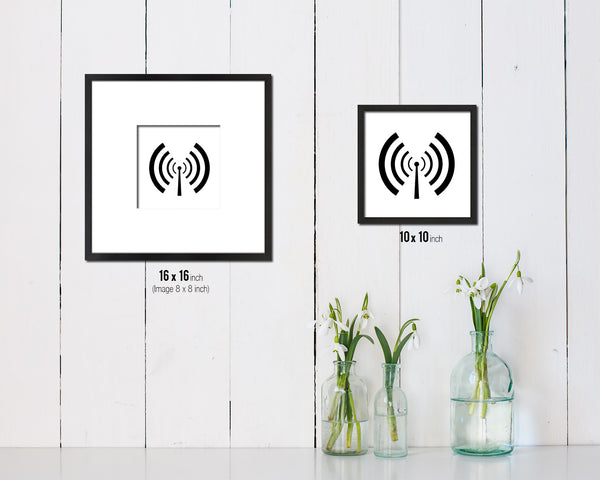 Wifi Internet Punctuation Symbol Framed Print Home Decor Wall Art English Teacher Gifts