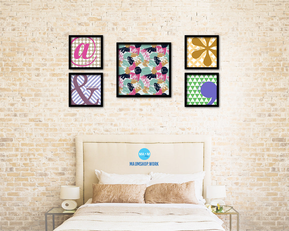 Abstract Painting Artwork Wood Frame Gifts Modern Wall Decor Art Prints