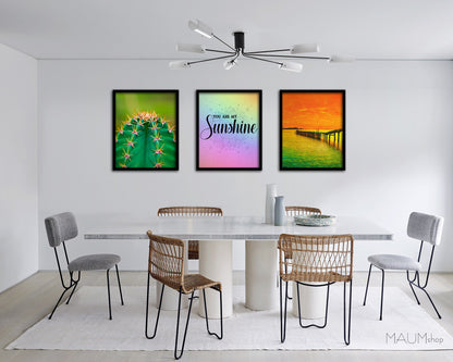 You are my sunshine Quote Framed Print Wall Decor Art Gifts