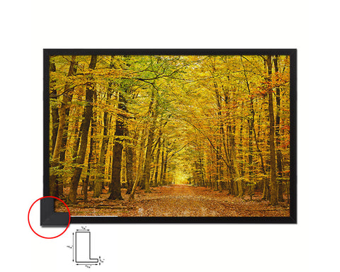 Autumn Park Pathway Landscape Painting Print Art Frame Home Wall Decor Gifts