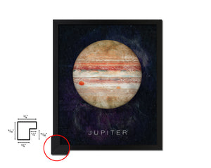 Jupiter Planet Prints Watercolor Solar System Framed Print Home Decor Wall Art Gifts