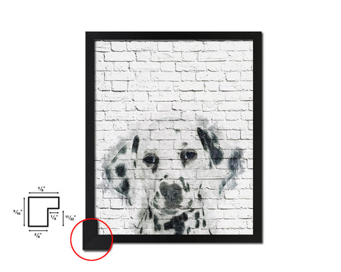 Dalmatian Dog Puppy Portrait Framed Print Pet Watercolor Wall Decor Art Gifts