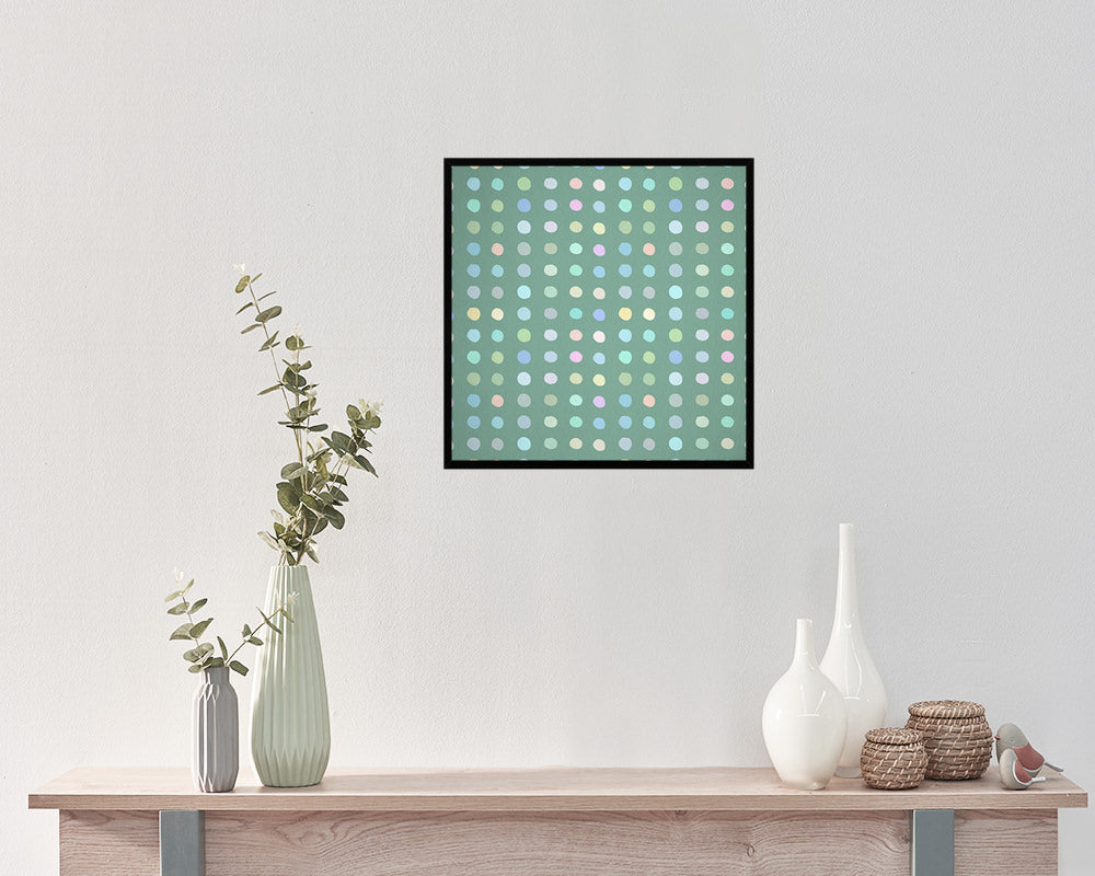 Abstract Green Artwork Wood Frame Gifts Modern Wall Decor Art Prints