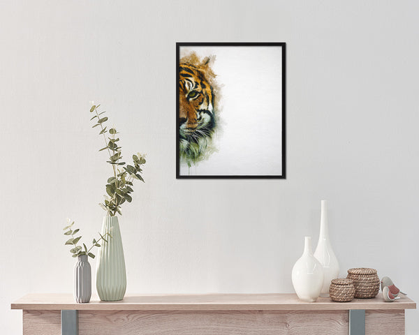 Tiger Animal Painting Print Framed Art Home Wall Decor Gifts