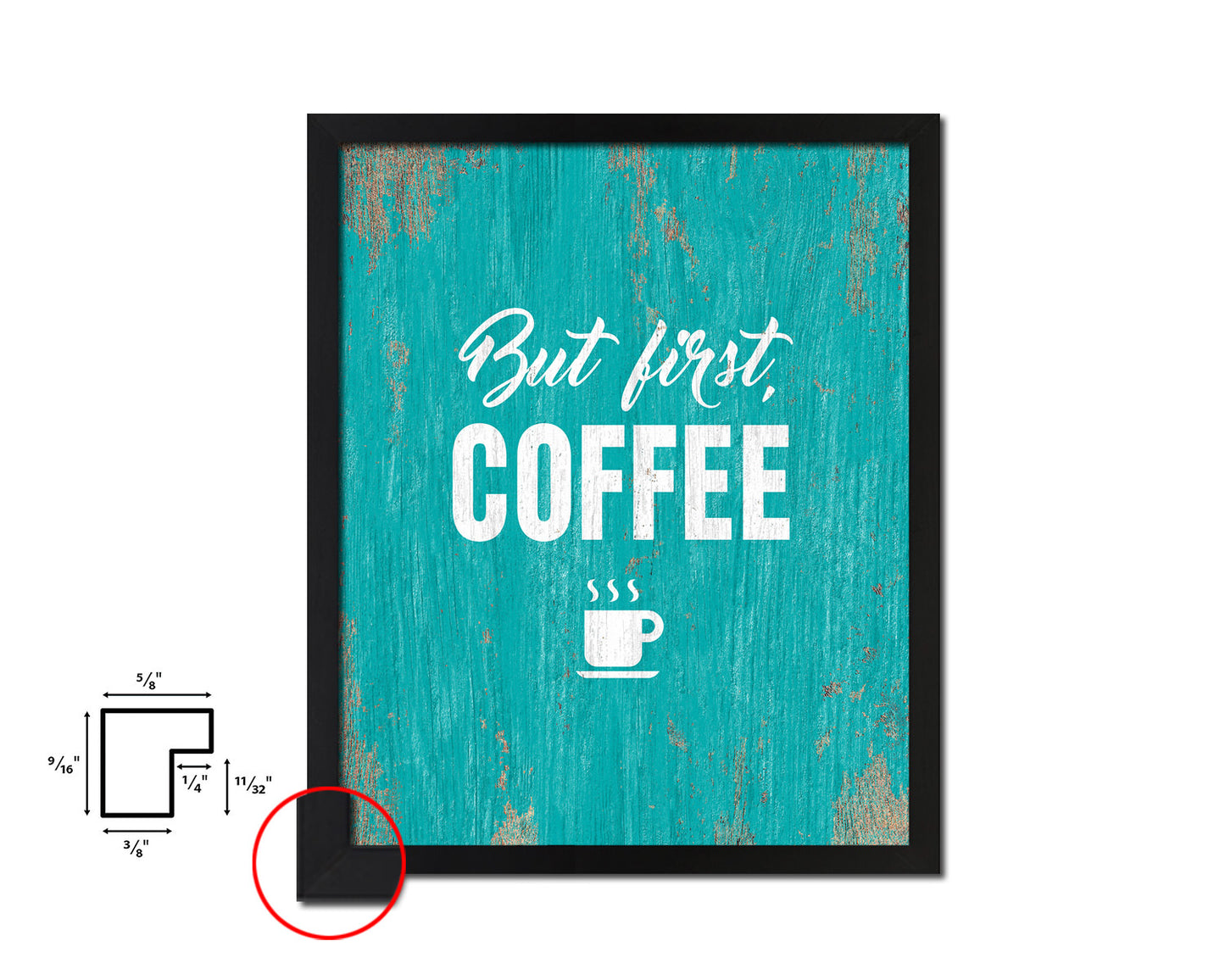 But first, coffee Quotes Framed Print Home Decor Wall Art Gifts