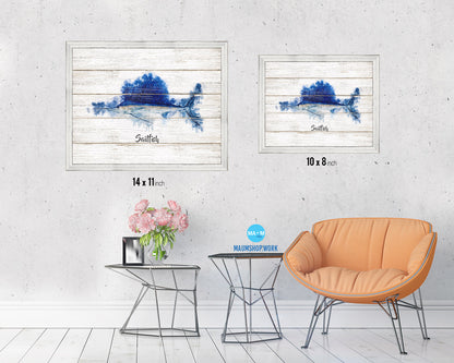 Sailfish Fish Framed Prints Modern Restaurant Sushi Bar Watercolor Wall Art Decor