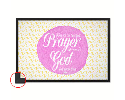 When you can't put your prayer into words, God hears your heart Bible Verse Scripture Framed Art