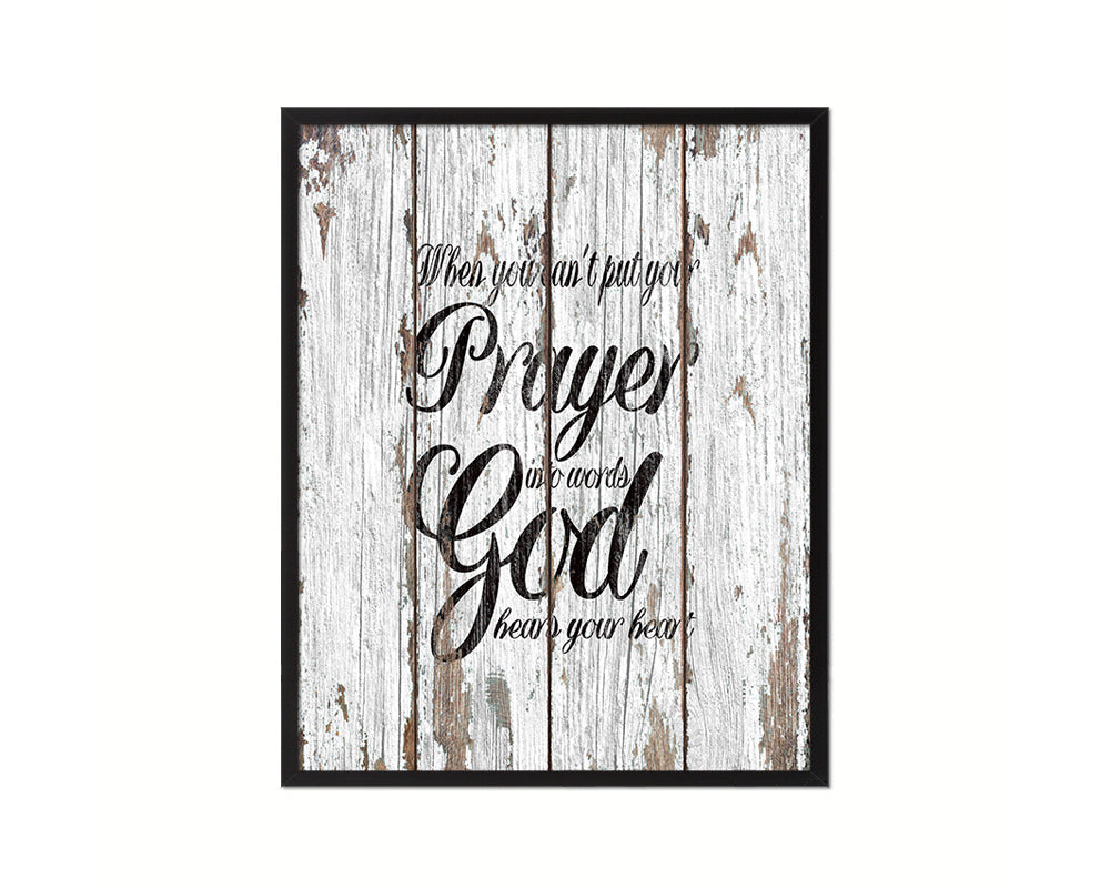 When you can't put your prayer into words Quote Framed Print Home Decor Wall Art Gifts