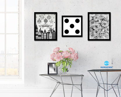 Dice 5 Punctuation Symbol Framed Print Home Decor Wall Art English Teacher Gifts