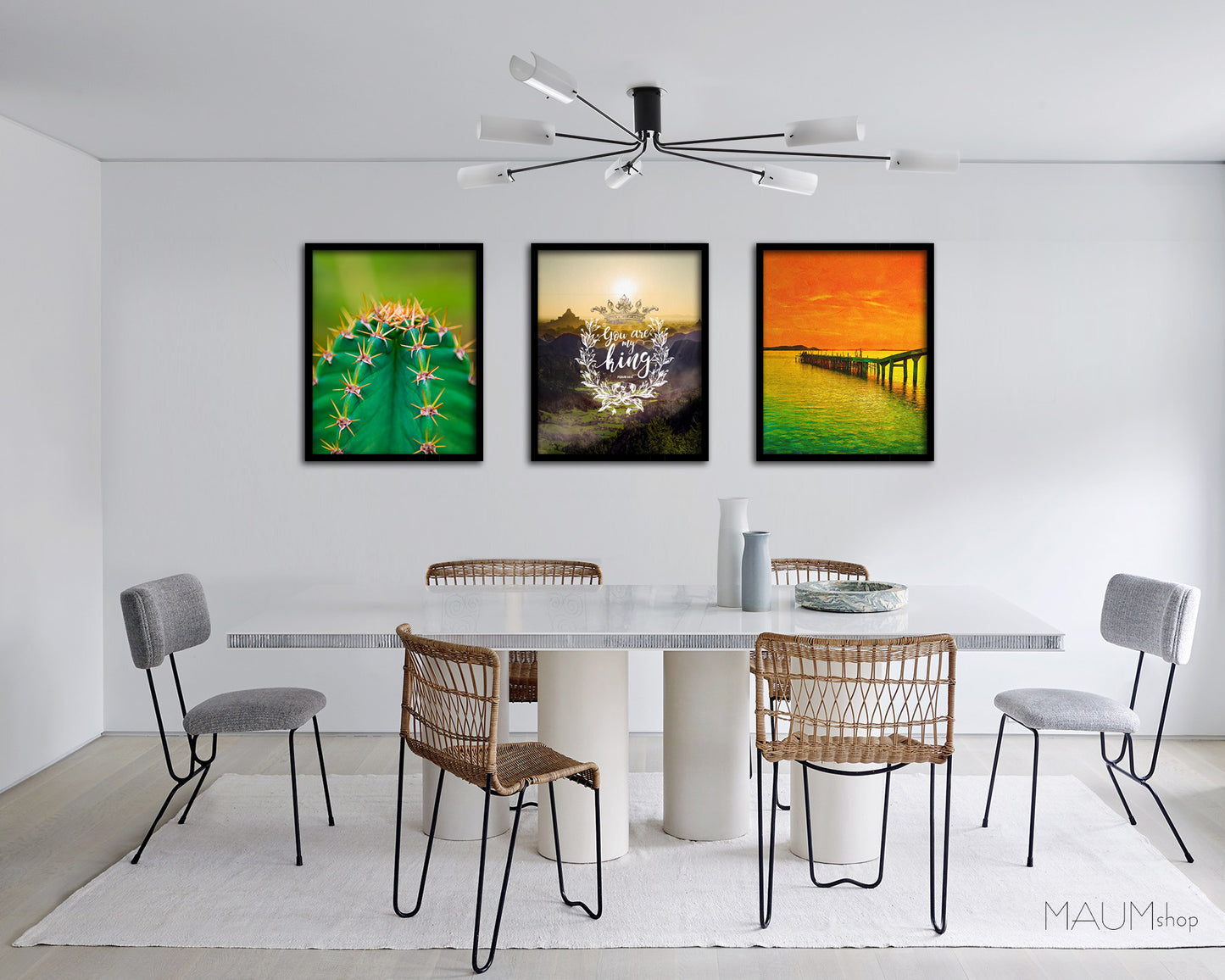 You are my king, Psalm 44:4 Bible Verse Scripture Framed Print Wall Decor Art Gifts