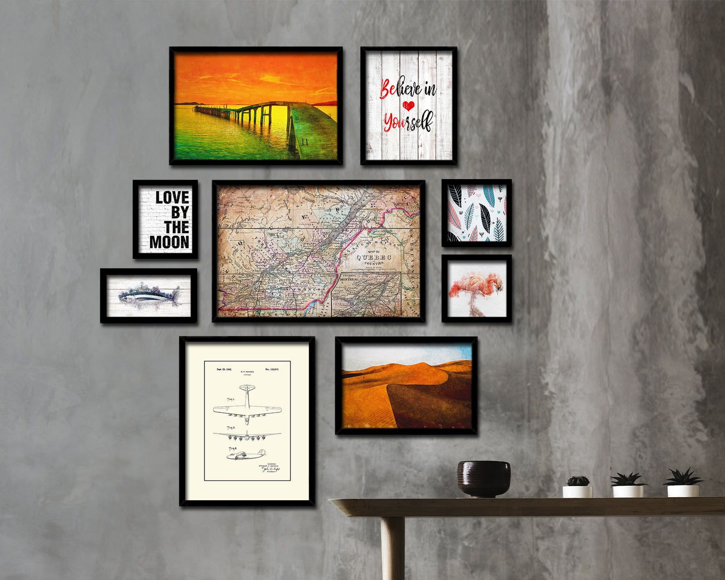 Ontario Canada Antique Map Framed Print Art Wall Decor Gifts