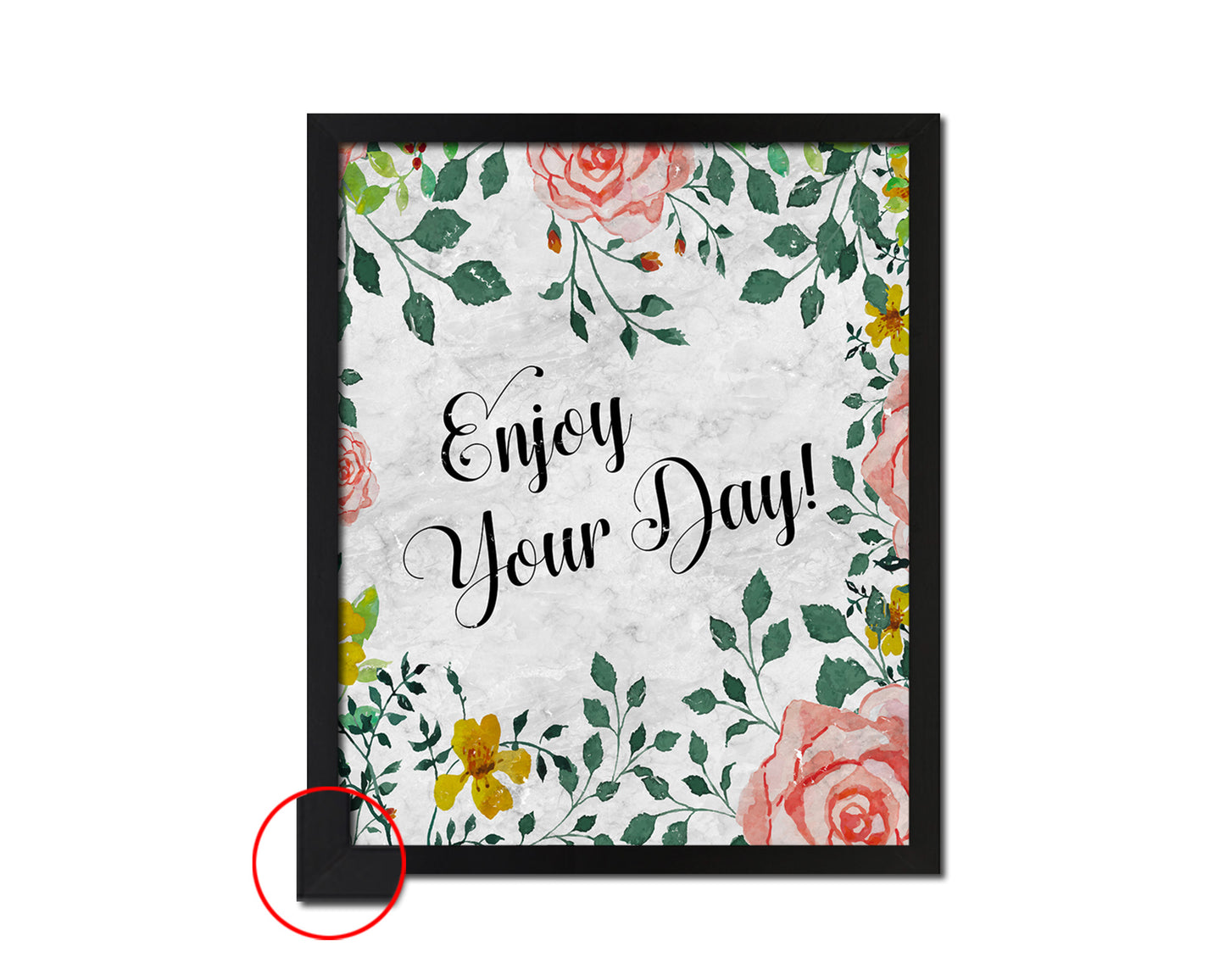 Enjoy your day Quote Framed Print Wall Art Decor Gifts