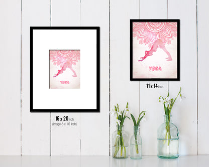 Downward Facing Dog Adho Mukha Sanasana Yoga Wood Framed Print Wall Decor Art Gifts