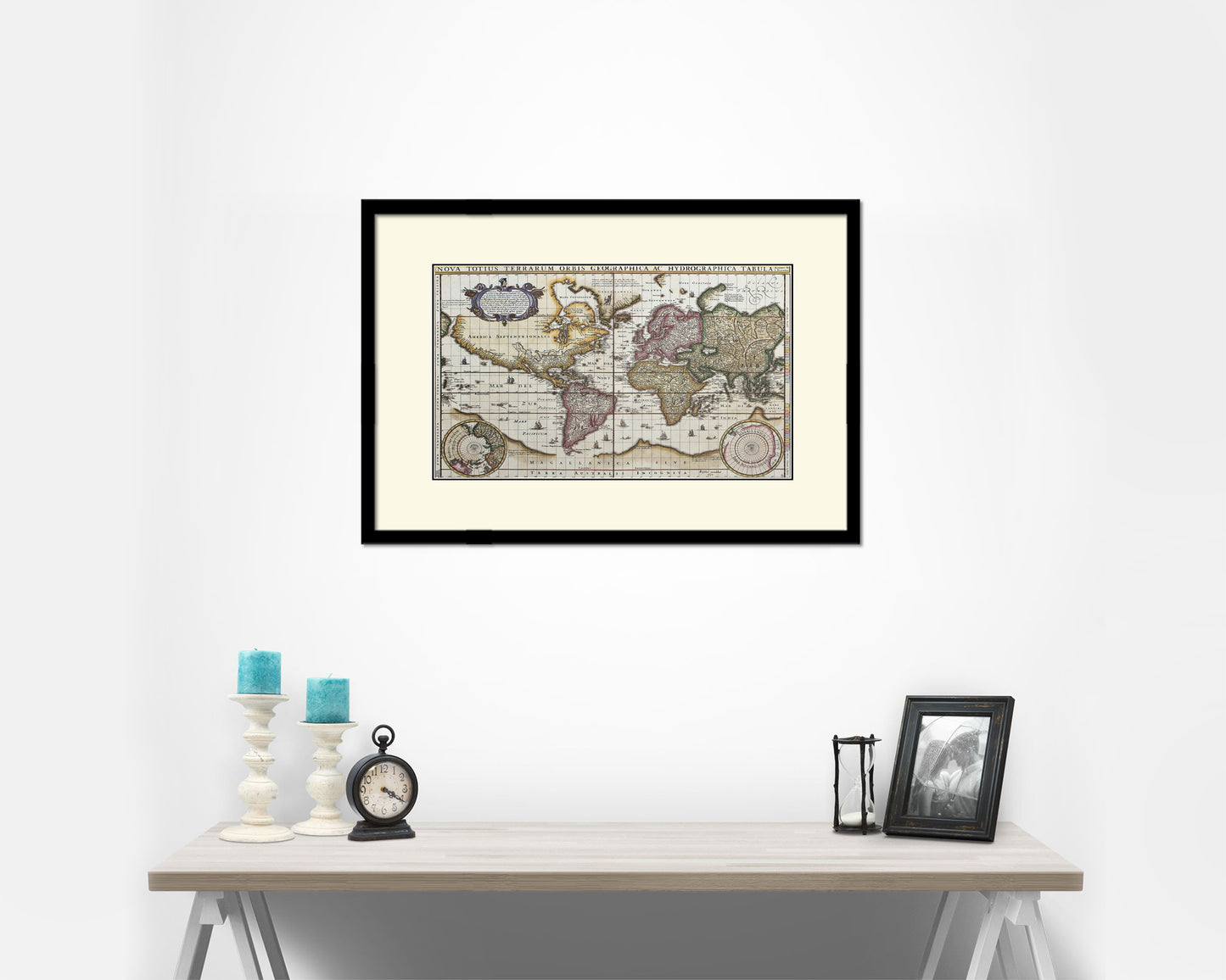 World Historical Map Framed Print Art Wall Decor Gifts
