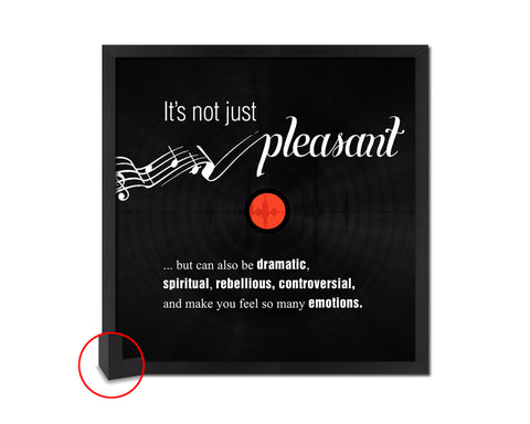 It's not just pleasant Modern Music Quote Framed Print  Wall Decor Art Gifts