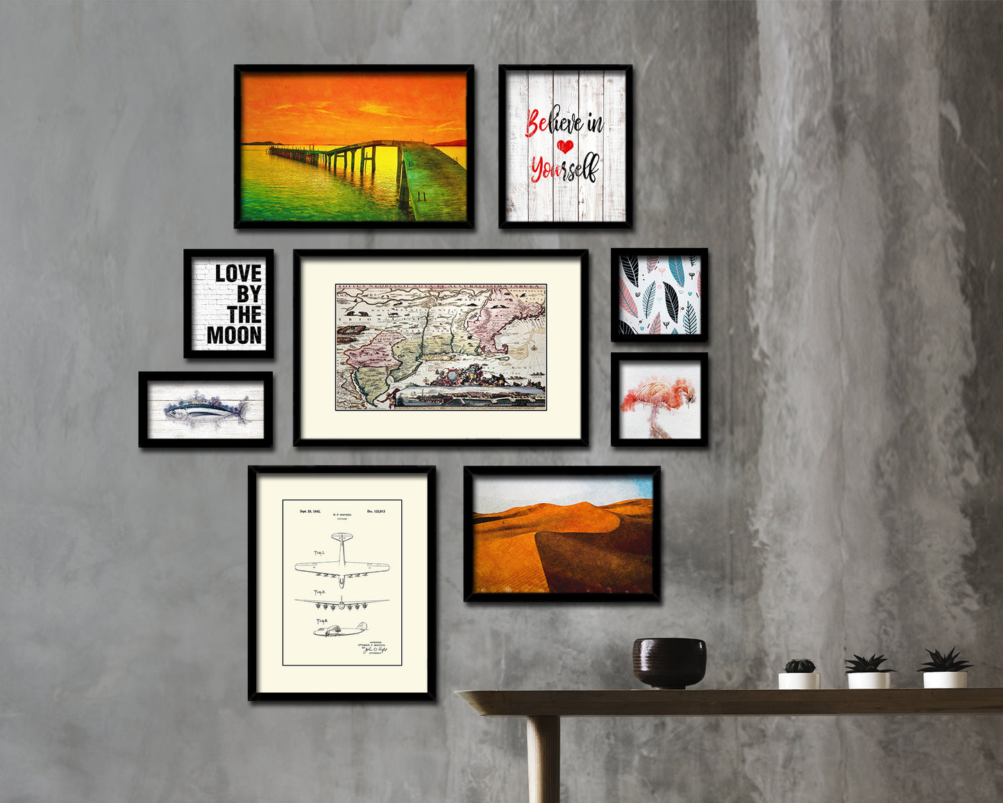 New England Carel Allard Amsterdam 1700 Old Map Framed Print Art Wall Decor Gifts