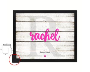 Rachel Personalized Biblical Name Plate Art Framed Print Kids Baby Room Wall Decor Gifts
