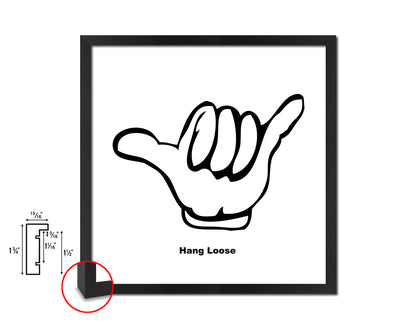 Hang Loose Punctuation Symbol Framed Print Home Decor Wall Art English Teacher Gifts