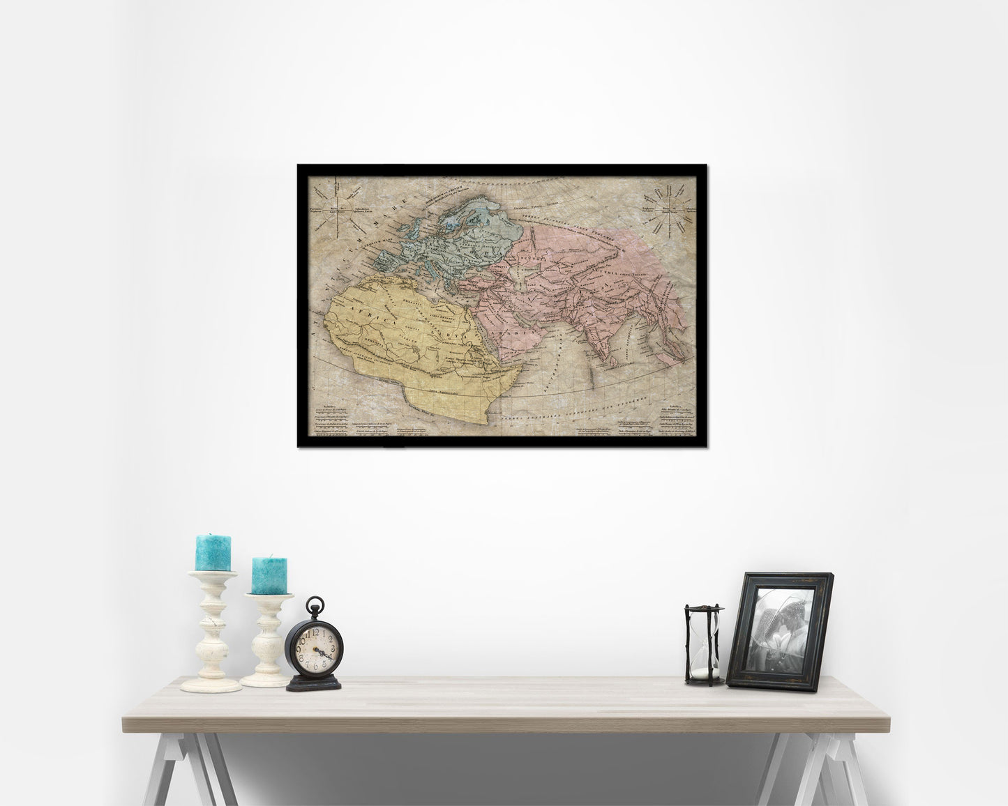 World in the time of Ptolemy Historical Map Framed Print Art Wall Decor Gifts