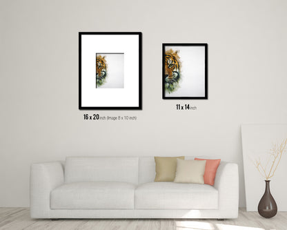Tiger Animal Painting Print Framed Art Home Wall Decor Gifts